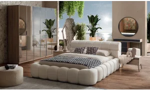 Bronz Ceviz Şifonyer ve Ayna