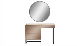 Bronz Ceviz Şifonyer ve Ayna