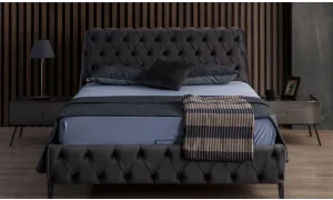 Bronze Antrasit Bazalı Karyola (160x200)