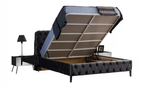 Bronze Antrasit Bazalı Karyola (160x200)