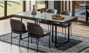 Bronze Antrasit Yemek Masası