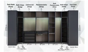 Bronze Giyinme Dolabı