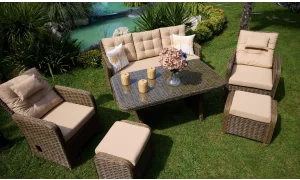 Cakarta Bahçe ve Balkon Takımı (Kahve)