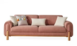 Coco Pembe 3lü Koltuk