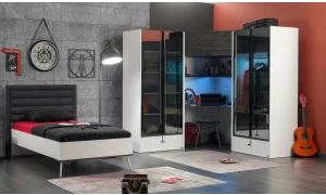 Cool Ahşap Kapaklı Köşe Dolap (Çalışma Masalı)