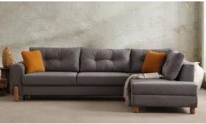 Cunda Antrasit Köşe Koltuk Takımı