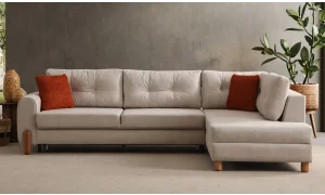 Cunda Krem Köşe Koltuk Takımı