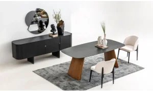 Delta Yemek Odası Takımı (Antrasit-Meşe)