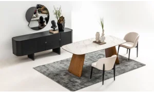 Delta Yemek Odası Takımı (Antrasit-Meşe)