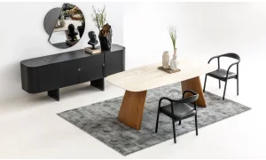 Delta Yemek Odası Takımı (Antrasit-Meşe)