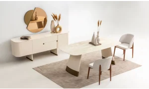 Delta Yemek Odası Takımı (Ekru)