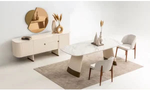 Delta Yemek Odası Takımı (Ekru)