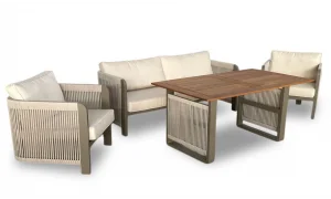 Falcon İroko Bahçe ve Balkon Takımı (Krem)