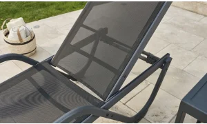 Gala Antrasit Kollu Şezlong