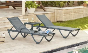 Gala Antrasit Kolsuz Şezlong