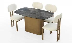 Porselen Elips Mutfak Masası Takımı