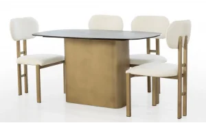 Porselen Elips Mutfak Masası Takımı