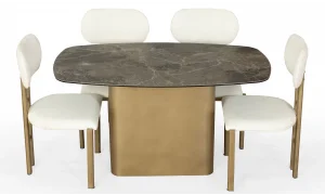 Porselen Elips Mutfak Masası Takımı