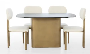 Porselen Elips Mutfak Masası Takımı