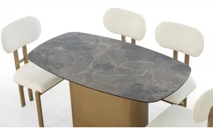 Porselen Elips Mutfak Masası Takımı