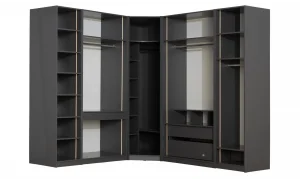 Infinity Köşe Gardrop (Siyah)