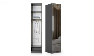 Infinity Köşe Gardrop (Siyah)