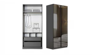 Infinity Köşe Gardrop (Siyah)