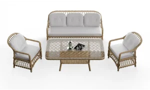 Kaçkar Rattan Camel Bahçe ve Balkon Takımı