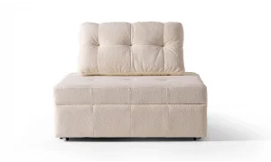 Rest Açılır Yataklı Tekli Krem Koltuk