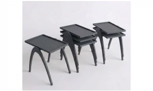 Kavis 3lü Zigon Sehpa - Krem