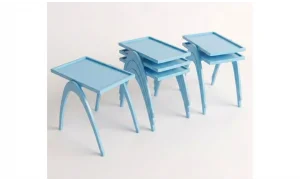 Kavis 3lü Zigon Sehpa - Krem