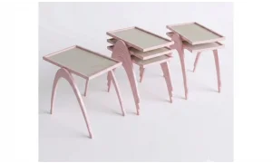 Kavis 3lü Zigon Sehpa - Krem