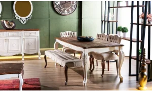 Kervan Yemek Odası Takımı (Krem)