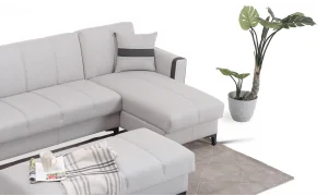 Lily Dinlenmeli Köşe Koltuk Takımı (Puflu)