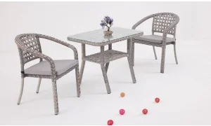 Lima Mali Bahçe ve Balkon Masa Seti (Stone)