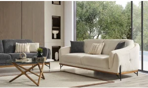 Lina Krem 3lü Koltuk