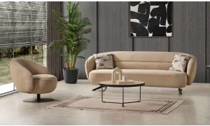 Loft 3lü Koltuk (Açık Kahve)