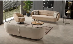 Loft 3lü Koltuk (Açık Kahve)
