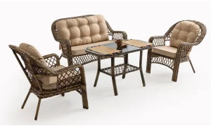 Lora Gri İkili Bahçe ve Balkon Takımı