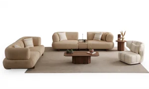 Manetti Premium Kahve Koltuk Takımı