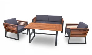 Maywood İroko Bahçe ve Balkon Takımı (Antrasit)