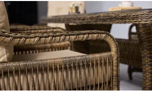 Monaco Berlin Bahçe ve Balkon Masa Seti (Kahve)