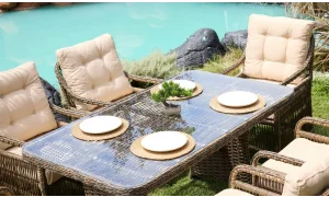 Monaco Berlin Bahçe ve Balkon Masa Seti (Kahve)