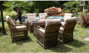 Monaco Berlin Bahçe ve Balkon Masa Seti (Kahve)