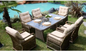 Monaco Berlin Bahçe ve Balkon Masa Seti (Kahve)