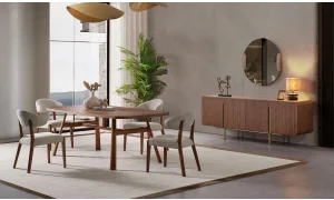 Monolit Ceviz Yemek Odası Takımı