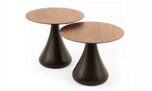 Mushroom İkili Ceviz Yan Sehpa