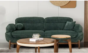 Mustang Yeşil 3lü Koltuk