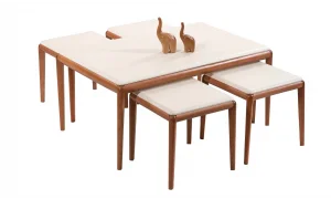 Bolivia Ceviz Krem Orta Sehpa Seti