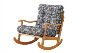 Naturel Kareli Sallanır Koltuk